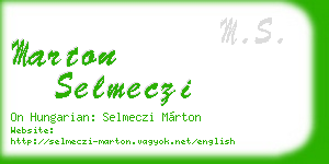 marton selmeczi business card