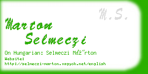 marton selmeczi business card